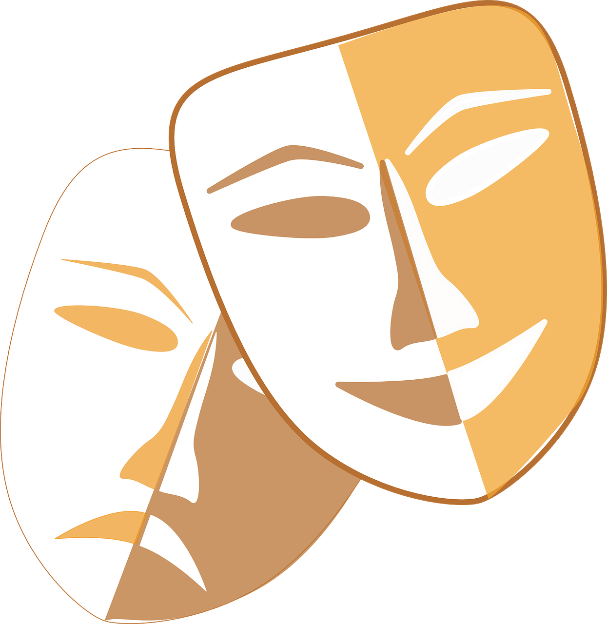 Clipart mit zwei Masken